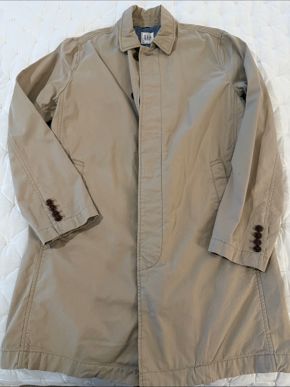 GAP Men’s Tan Cotton Overcoat